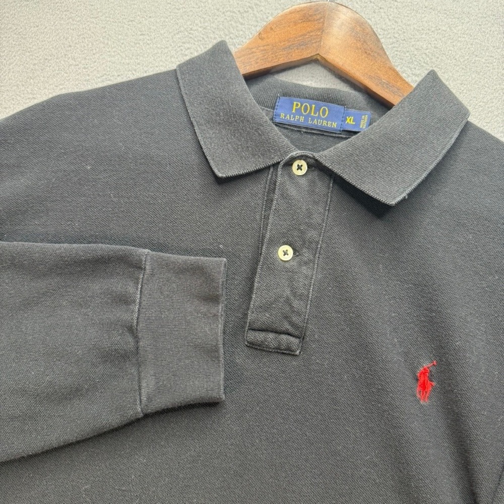 Polo Ralph Lauren Long Sleeve Polo Shirt Classic Fit XL Black Red Pony Logoβ